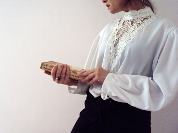 poet blouse white