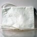 Vintage 70s White Tool Embossed Genuine Leather Envelope Handbag Clutch Purse