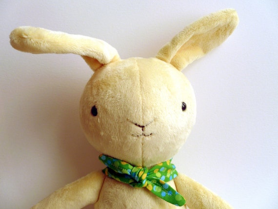 stuffed yellow bunny