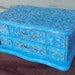 upcycled vintage jewelry box - gorgeous turquoise