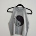 Studded Circle Yin Yang Cropped Muscle Tank