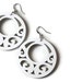 Big White Earrings. Wood Earrings, Boho Style. Wood Filigree Earrings Painted in Pure White.
