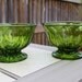 Vintage Green Glass Bowls/ candy dish depression glass Set of 2 Shabby Chic home decor antique boho spearmint pressed glass
