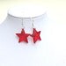 Patriotic 4th of July Star Charm Earrings red