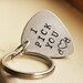 Custom Guitar Pick Keychain - Aluminum Personalized Pick - Customized music lovers Gift for Him - Valentines Day Grooms Gift