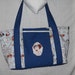Loralie nurses fabric tote bag, large tote, work bag, dark blue, lots of pockets