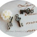 10 pcs Antique Brass Pendants Charms Findings Key Vintage style 11mm B175