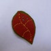 Hand Embroidery Leaf Pin, Fall Colors Lapel Pin, Hat Pin