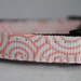 White and Orange SCROLLS 3/8" Adjustable Dog Collar