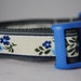 Blue FLORAL Print Adjustable 3/4" Dog Collar