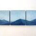 Triptych Adirondack Mountain Oil Painting