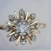 1950's Starburst Diamond 14kt Gold Ring
