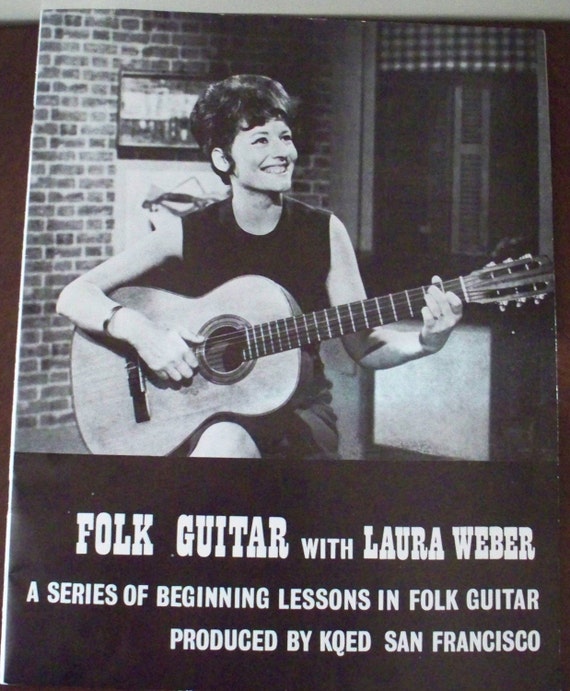 Laura 1965 Weber guitar Vintage With book Book  Beginners Lesson vintage blue Guitar Folk