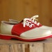 vintage NOS 1940s red and white saddle shoes