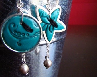 Boucles d'oreille boutons, Buttons earrings