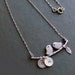 Sterling Silver Jewelry Necklace - Love Birds on a Branch - Personalized Sterling Silver Monogram Charms- Free U.S Shipping-