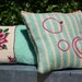 SOLD pillow made out of a retro blanket. matching pillow in the shop
