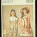 Vintage 1991 Butterick Toddler Girl's Holly Hobbie Dress, Party Pants, Hat and Doll's Party Pants Pattern 5345 Sizes 1, 2, 3