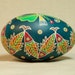 Fish motif goose pysanka