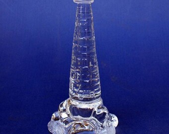 Lighthouse Figurine Sculpture Hand Blown Glass Crystal