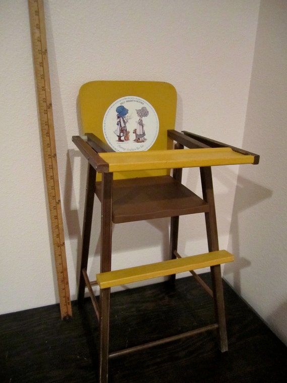 Holly Hobby Baby Doll High Chair Yellow and Brown with her