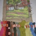 Vintage Cross Stitches Picture - Unfinished with Yarn