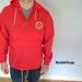 Vintage Red FBI Zippered Rain Jacket 1970s