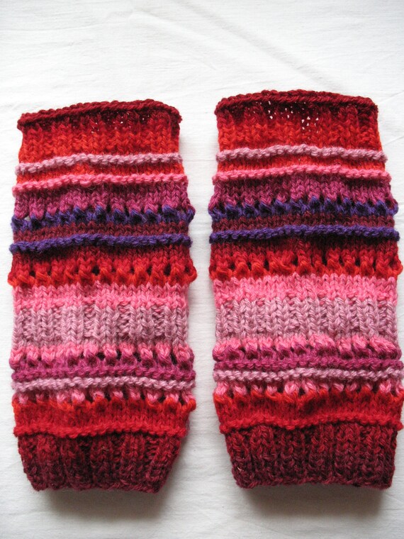 Leg Warmers Striped Blue Red Green Yellow Orange Black