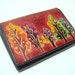 Tree Design leather purse ( Red )