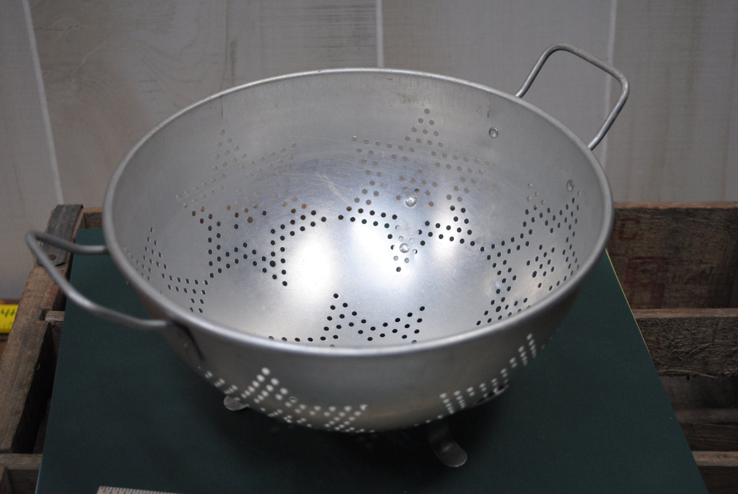 Metal Colander with Star Design