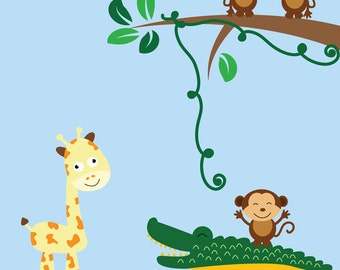 Jungle Decal REUSABLE DECAL - J216Swa
