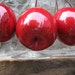 Vintage Christmas Ornaments Shiny and Bright Red Apples