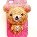 Rilakkuma Teddy Bear 3D Crystal Bling Deco Case for Iphone 4 4S