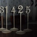 Table Numbers 10 1/4" Tall with base 1-15