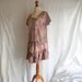 Powder Pink Beige Fairy Tunic L Large Upcycled Woman's Clothing Romantic Dress Funky Shabby Chic Eco Friendly Style Upcycled Clothing