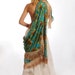 CUSTOM ORDER for lovely ANA Green Chiffon Fringe Scarf Floral Huge Boho Gypsy Tribal Fusion Belly Dance Hip Scarf