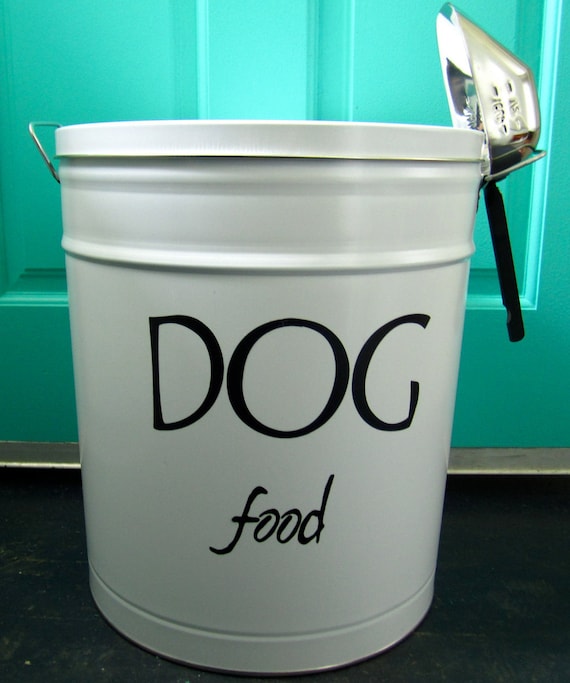 Pet Food Storage Tin by TheBeesKneesWorkshop on Etsy