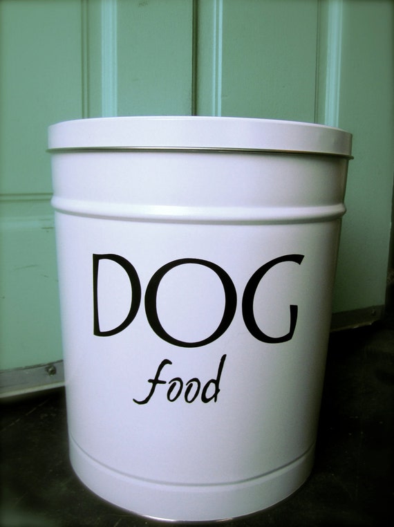 Dog Food Storage Tin small size by on Etsy