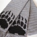 Bear Paw Print Scarf. Crochet scarf with bear claws for men or women. Long unisex scarf