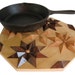 Wooden Trivet or Table Centerpiece. 3 D wood flower hot pad.
