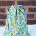 Pastel Ladybug Gift Bag Upcycled Reusable 8 X 9 1/2 Inches Girl's Birthday Party