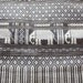 Elephant Tapestry table runner with repeating pattern EXTRA long hand woven Thai tribal