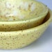 Nesting Nut Bowls. Lemon yellow pottery dishes. Candy dishes.
