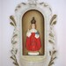 Vintage Infant of Prague Plastic Wall Plaque- Kitschy and Funky- 1950's Italian Holy Water Font