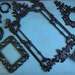 Vintage Framed Mirror Set Collection Gothic Metallic Gallery Wall French Country Paris Apartment Hollywood Regency "Sleeping Bronze Beauty"
