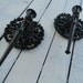 Pair of Vintage Round Candle Sconces Gothic painted in Oil Rubbed Bronze "Bronze Sconces"