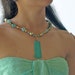 SALE, Mongol-Nomad-Chinese Queen, Cloisonner, Necklace, in Turquoise, Jade Green and Yellow, Agate Stone