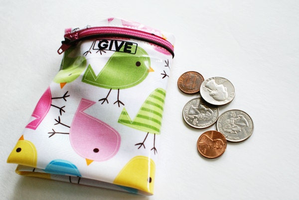 Kids Give Spend Save trifold wallet with designer laminated