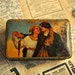 Vintage tin candy box.Russian national suits.