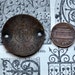 Vintage brass trade mark plate,decor,hardware from old sewing machine.